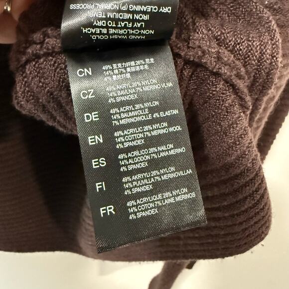 Kuhl Women's Solace Sweater Turtleneck Ribbed Knit Brown Large Merino Wool - Picture 4 of 8